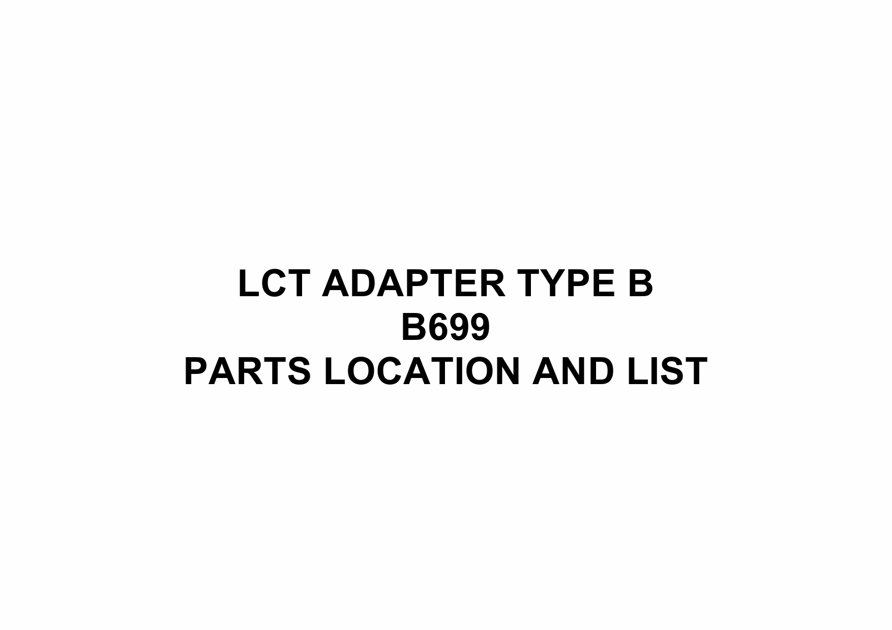 RICOH Options B699 LCT-ADAPTER-TYPE-B Parts Catalog PDF download-1